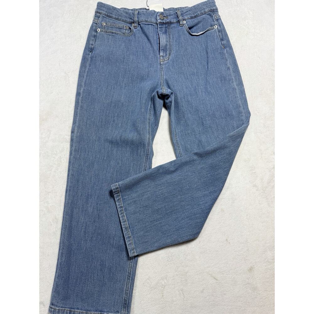 Wrap London Cotton Blend Straight Leg Jeans Sz 10 Blue Modern Craft Minimal